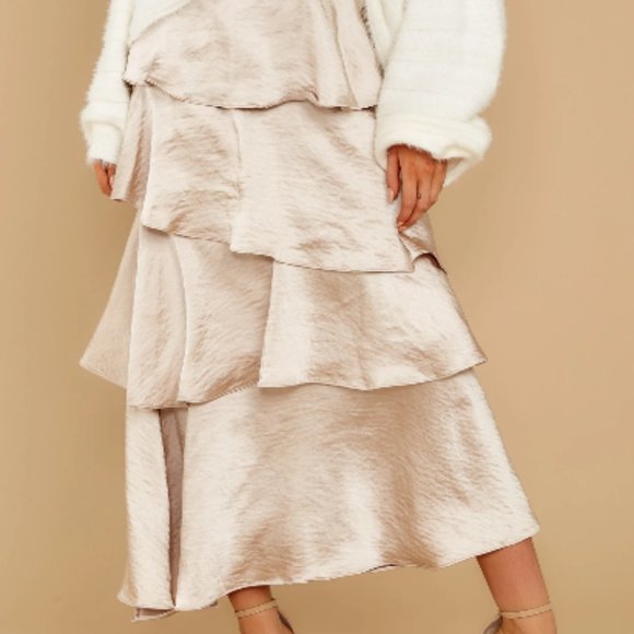 Champagne Maxi Skirt - Picture 2 of 4